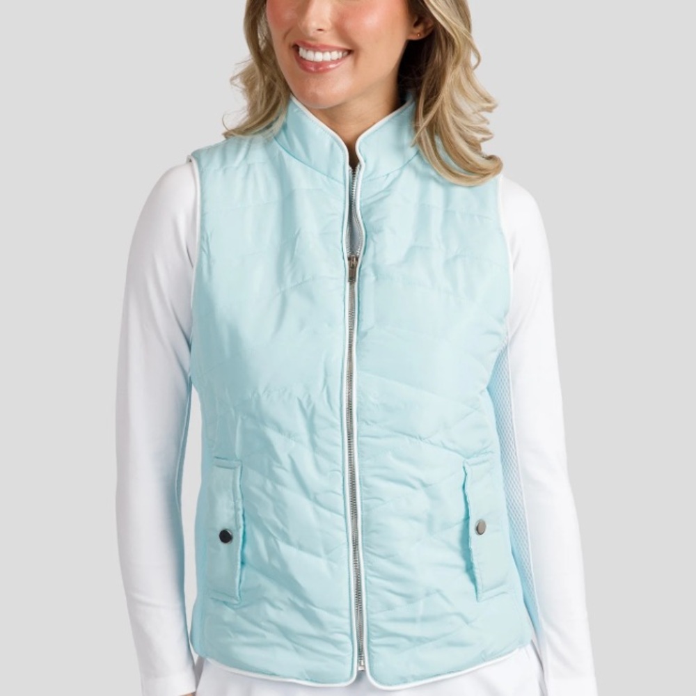 Women’s Light Blue Wind Vest, Size Small, used $5.00